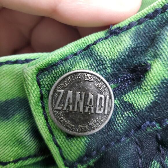 Zana Di Juniors Jeans Lime Green Acid Wash Skinny Size 5 - Picture 14 of 15